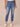 Mid Blue Artisanal Denim Absolution Mid-Rise Repreve Fading Whiskering Roll Cuff Hem Angled Dart Seam Ankle Skimmer Jean