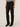 Absolution stretch denim black straight leg jeans with whiskering