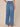 Mid Blue Artisanal Denim Skyrise Tulip Hem Dart Seam Wide Leg Jean