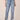 Mid Blue Denim Absolution High Rise Ankle Length Step Clean Finish Fray Hem Spliced Straight Leg Jean