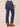 Blue Indigo Denim Absolution High Rise Ankle Length Step Clean Finish Fray Hem Splicing Whiskering Straight Leg Jean