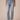 Mid Blue Denim Absolution High Rise Slim Straight Embroidered Cascading D Back Pocket Clean Finish Fray Hem Jeans