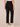 Black Denim Absolution High Rise Embroidered Cascading D Back Pocket Clean Finish Fray Hem Slim Straight Jean