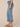 Light Blue Artisanal Denim Absolution High Rise Center Seam Side Slit Hem Kick Flare Jean