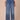 Mid Blue Denim Absolution Skyrise Fading Whiskering Fray Hem Angled Pocket Round Up Wide Leg Boyfriend Jean