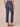 Blue Denim Absolution High Rise Seamless Western Embroidered Fray Hem Slim Straight Petite Jean