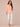 Pale Peach Long Blouson Sleeve Crochet Trim Ombre Braided Tie Split V-Neck Petite Woven Top