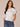 Blue Crush Marble Multi Short Sleeve Marble Print Scoop Neck Twist Hem Petite Knit Top