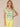 Sunny Lime Multi Extended Drop Shoulder Origami Cap Sleeve Abstract Print Scoop Neck Cased Hem Petite Knit Top