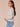 Heather Grey Multi Three Quarter Drop Shoulder Banded Sleeve Embroidered Fruit Design Scoop Neck Banded Hem Petite Knit Sweatshirt