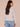 Heather Grey Multi Three Quarter Drop Shoulder Banded Sleeve Embroidered Fruit Design Scoop Neck Banded Hem Knit Sweatshirt
