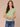 Green Tea Cap Sleeve Scoop Neck Embroidered Stripe Surplus Shirttail Hem Petite Knit Top