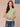 Green Tea Cap Sleeve Scoop Neck Embroidered Stripe Surplus Shirttail Hem Plus Size Knit Top