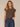 Dark Roast Cap Sleeve Scoop Neck Shirttail Surplus Hem Stripe Print Knit Top