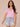 Sugar Plum Short Puff Bell Sleeve Scallop Crochet Edge Split V-Neck Surplus Shirttail Hem Petite Knit Top
