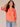 Coral Elbow Lantern Puff Sleeve Ruffle Edge Half Button Down Placket Round Split V-Neck Scallop Petite Woven Shirt