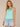 Light Turquoise Sleeveless Embroidered V-Neck Crochet Knit Tank Top