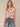 Pearl Dust Multi Extended Cap Sleeve Scoop Neck Knot Front Hem Abstract Print Knit Top