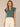 Posy Green Flutter Cap Sleeve Round Split Neck Mixed Media Knit Top