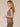 Light Fawn Multi Extended Cap Sleeve Scoop Neck Keyhole Back Side Ruching Round Hem Animal Print Knit Top