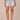 Powder Blue Artisanal Denim Absolution High Rise Fray Cuff Dart Seam Short