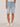 Powder Blue Artisanal Denim Absolution High Rise Coin Pocket Cuffed Hem Repreve Bermuda Short