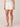 Blanched Almond Denim Absolution High Rise Double Front Pocket Contrast Seam Hammer Loop V-Yoke Petite Carpenter Short