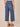 Blue Denim Absolution High Rise Clean Finish Fray Hem Angled V Yoke Glider Crop Wide Leg Jean