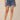 Mid Blue Artisanal Denim Absolution High Rise Spade Pocket Roll Cuff Short