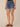 Mid Blue Artisanal Denim Absolution High Rise Spade Pocket Roll Cuff Short