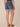 Mid Blue Artisanal Denim Absolution High Rise Spade Pocket Roll Cuff Short