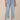 Light Blue Artisanal Denim Absolution High Rise Whiskering Cropped Hem Wide Leg Jean