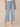 Light Blue Artisanal Denim Absolution High Rise Whiskering Cropped Hem Wide Leg Jean
