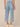 Light Blue Artisanal Denim Absolution High Rise Whiskering Cropped Hem Wide Leg Jean