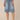 Light Blue Artisanal Denim Absolution High Rise V-Yoke Dart Seam Porkchop Pocket Relaxed Bermuda Short