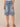 Light Blue Artisanal Denim Absolution High Rise V-Yoke Dart Seam Porkchop Pocket Relaxed Bermuda Short