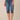 Blue Vintage Denim Absolution Mid-Rise Embroidered Cascading D Rope Pocket Fray Hem Skimmer Jean