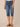 Blue Vintage Denim Absolution Mid-Rise Embroidered Cascading D Rope Pocket Fray Hem Skimmer Jean