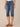 Blue Vintage Denim Absolution Mid-Rise Embroidered Cascading D Rope Pocket Fray Hem Skimmer Jean