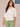 Off White Three Quarter Banded Blouson Sleeve Button Down Crochet Inset Front Collar Neck Scallop Edge Hem Plus Size Woven Top