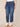 Blue Indigo Denim Absolution High Rise Ankle Length Step Clean Finish Fray Hem Splicing Whiskering Straight Leg Plus Size Jean
